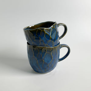 The 'Faceted Mug' Turquoise Blue