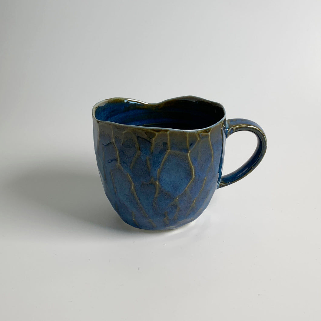 The 'Faceted Mug' Turquoise Blue